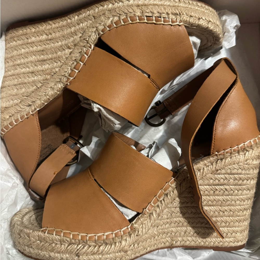 Tan Wedge Sandals